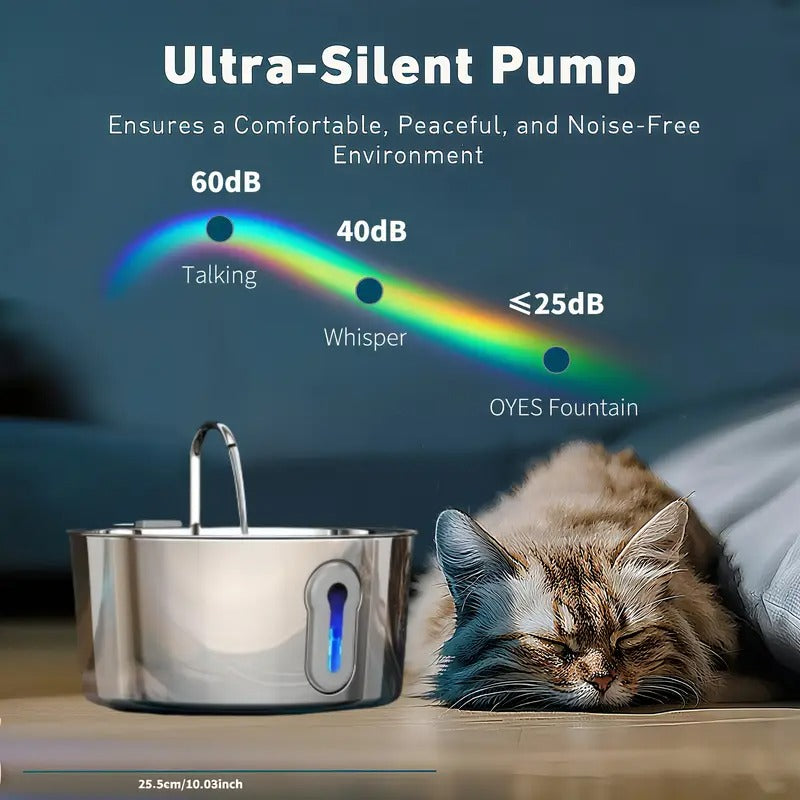 stainless steel cat water fountain automatic pet fountain - Temu