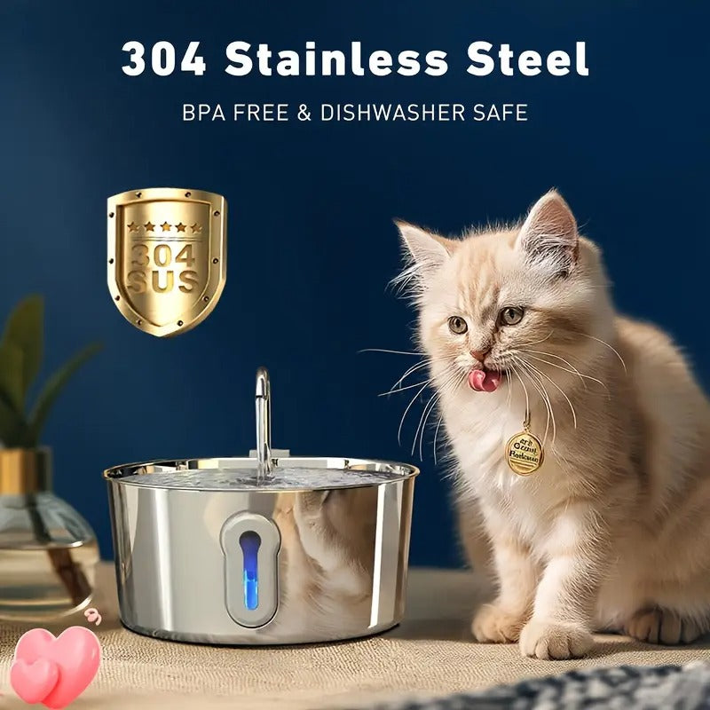 stainless steel cat water fountain automatic pet fountain - Temu